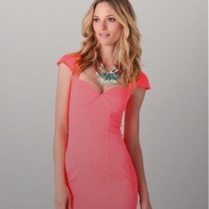 Torn by RONNY KOBO Neon Coral Mini Dress